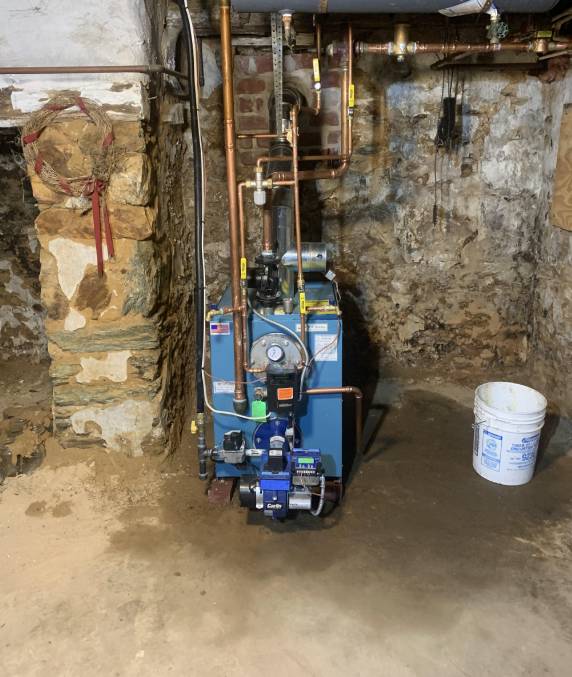 Photo depicting a heating system replacement in lititz pa